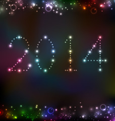 New Year night background with light