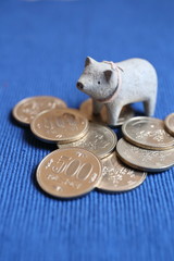 豚と500円玉