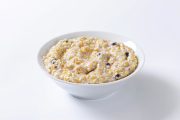 Whole grain oat porridge