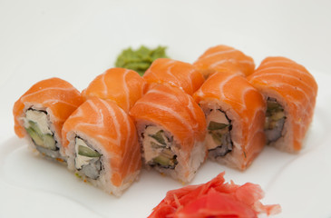 Philadelphia rolls in a row