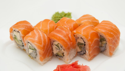Philadelphia rolls in a row