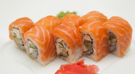 Philadelphia rolls in a row