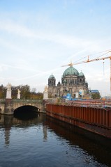 Naklejka premium Berlin, vue générale, Berliner Dom, Schlossbrücke