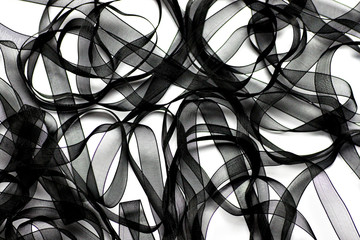 Black Ribbon Background