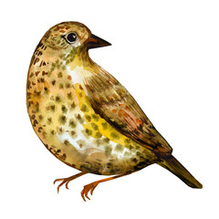 watercolor painting bird. vector illustration