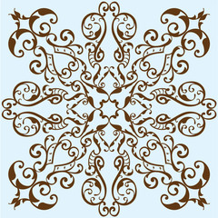 Victorian scroll flower