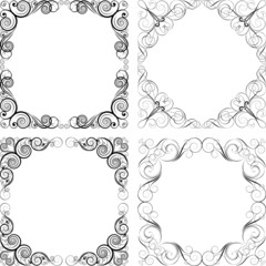 Set of four square frame
