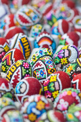 Fototapeta na wymiar Traditional Romanian Easter eggs, close up