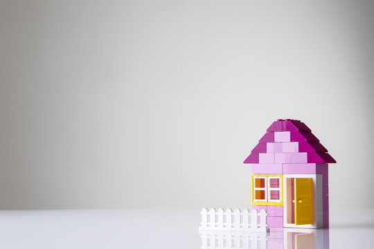 house made of kids building bricks