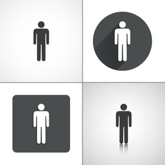 Man icons. Set elements for design. Vector illustration.