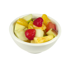 Fruit salad in a bowl.