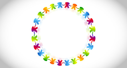 amicizia, comunità, colori, girotondo