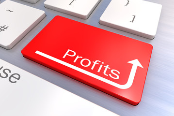 Fototapeta premium Profits Keyboard Concept