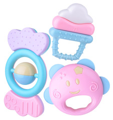 Colorful baby rattle set