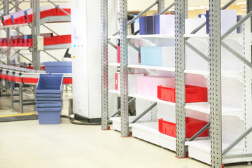 boxes in a warehouse