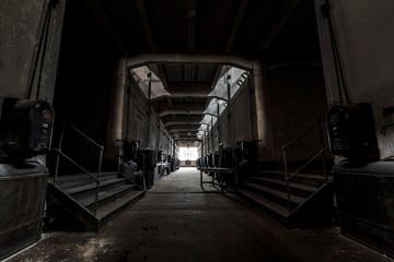 Dark industrial interior - 73254152