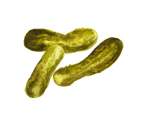 Three pickled cucumbers