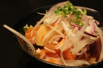 Thai spicy salmon salad