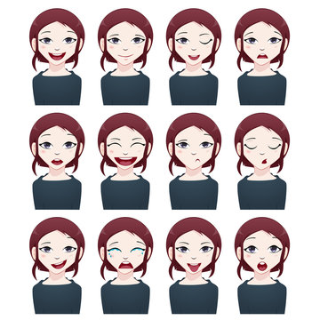 Girl avatar set