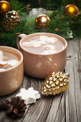 Hot chocolate with marshmallows