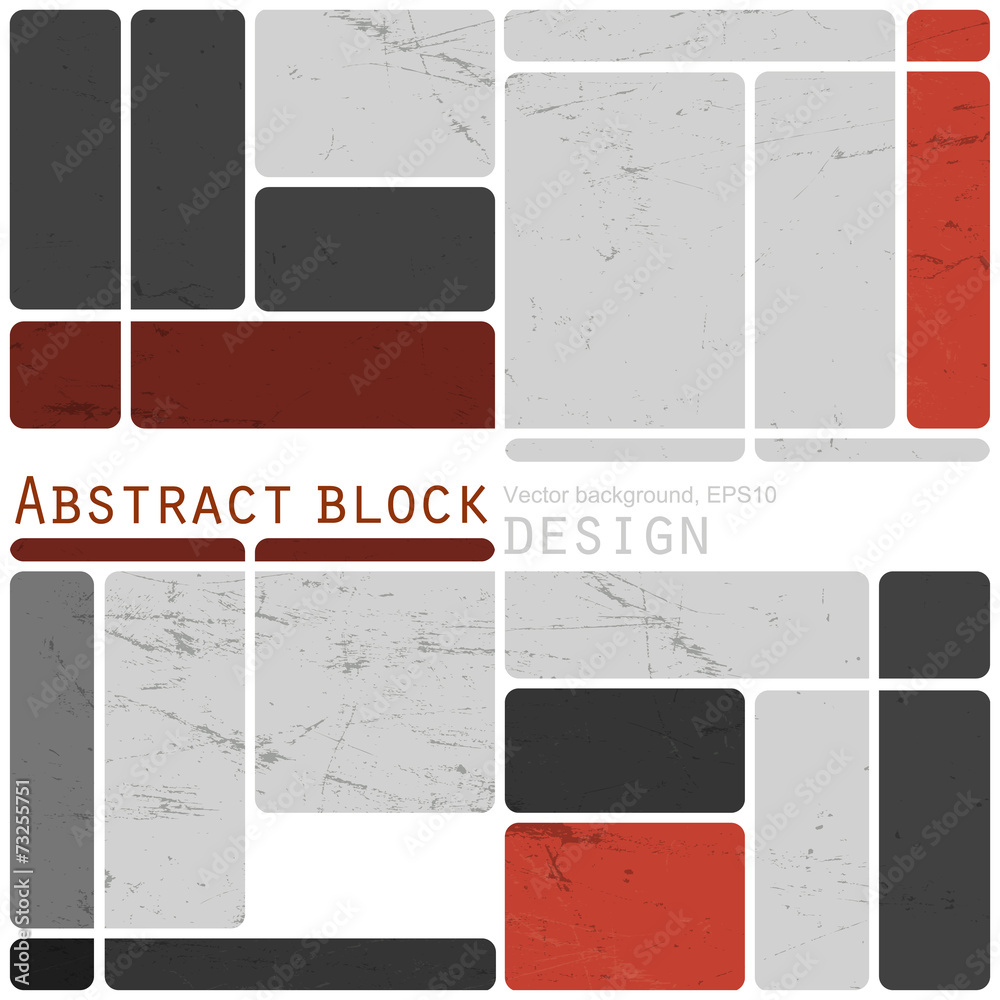 Poster Abstract retro blocks design background colorful, Vector