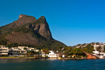 Fototapeta na wymiar Beautiful Natural Landscape of Rio de Janeiro and Pedra da Gavea