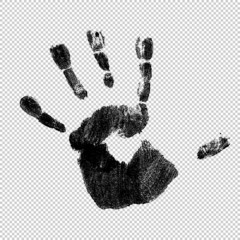 Handprint, vector, isolated.