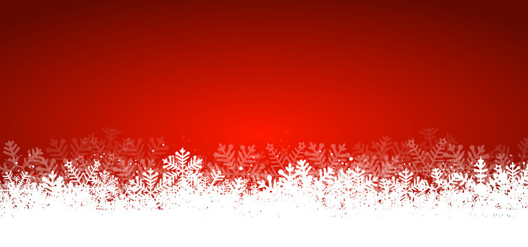 Red Panorama Christmas Background