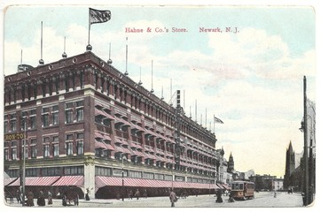 Newark, New Jersey; Hahne & Co. 1908 (hist. Postkarte)