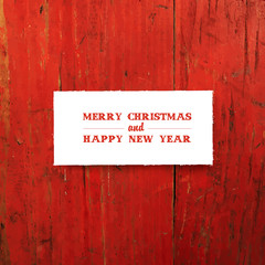 Merry Christmas Greeting Template Card. Vector