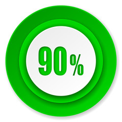90 percent icon, sale sign