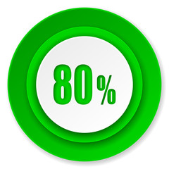 80 percent icon, sale sign