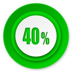 40 percent icon, sale sign