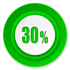 30 percent icon, sale sign