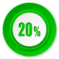 20 percent icon, sale sign
