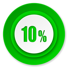 10 percent icon, sale sign