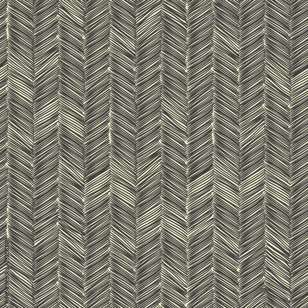 Aufkleber Dark scribble seamless pattern. Vector