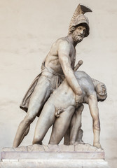 Obraz premium Menelaus holding the body of Patroclus