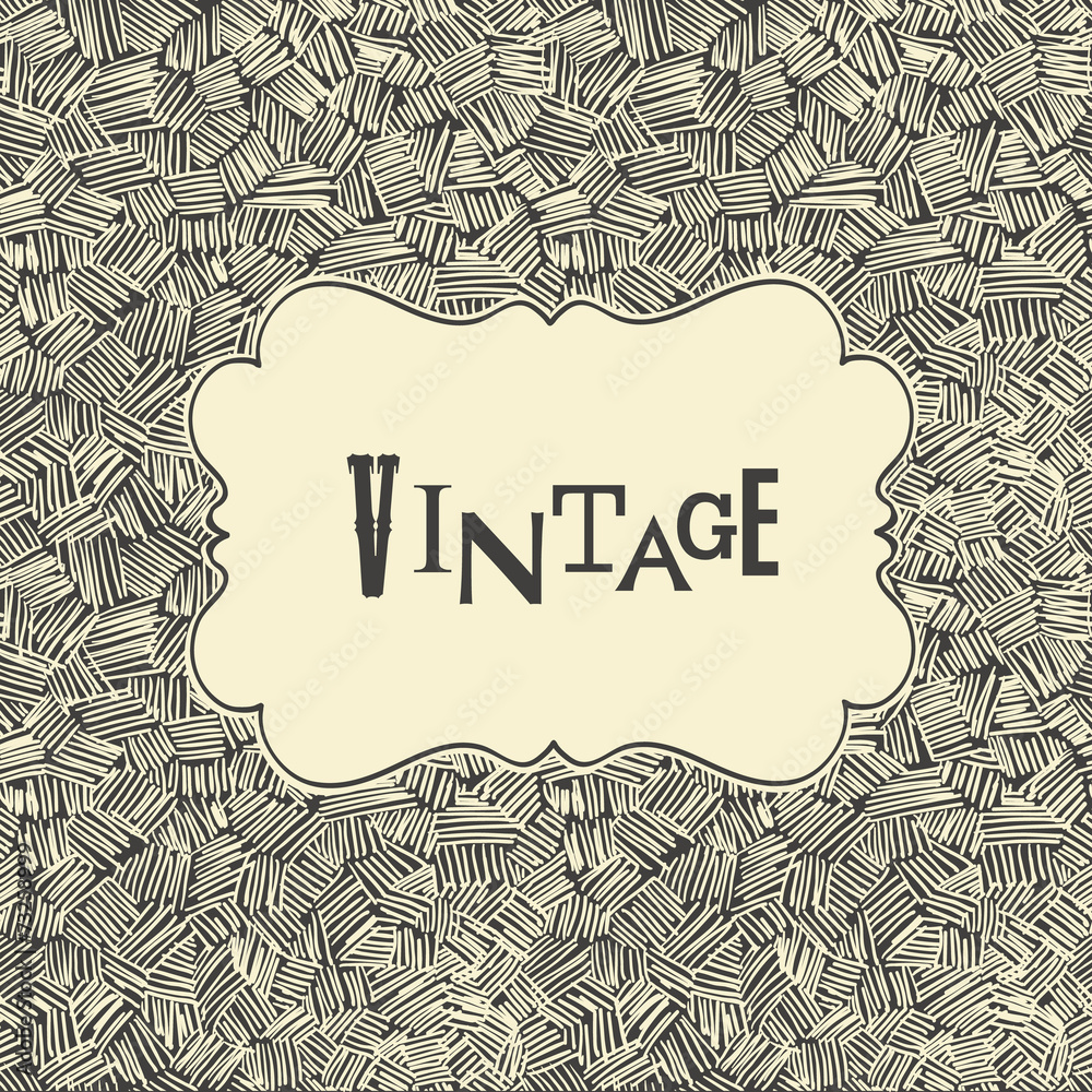 Poster Hand-drawn abstract seamless pattern. Vector