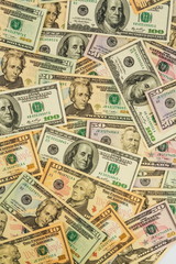 Viele Dollar Geldscheine
