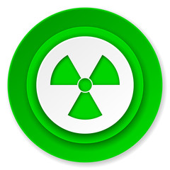 radiation icon, atom sign