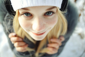 Beautiful young blonde teen