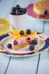 homemade cheese cake on plate