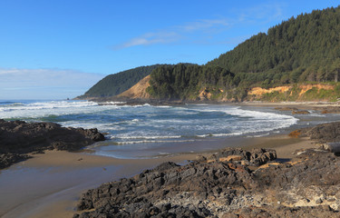 Looking north near Devil's Churn, Oregon Coast Trail