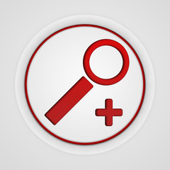 Obraz premium search circular icon on white background