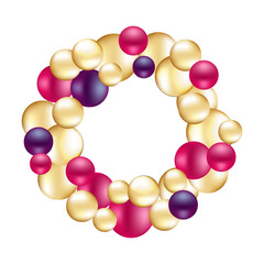 Christmas wreath with fir and holly