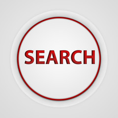 search circular icon on white background