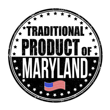 Traditional product of Maryland stamp