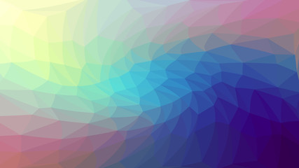 Obraz premium The wave of blue and light blue triangles. Raster .