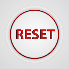 reset circular icon on white background